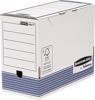 Bankers Box System A4 150mm Spine Transfer Files - Blue, 10 Count (Pack of 1)