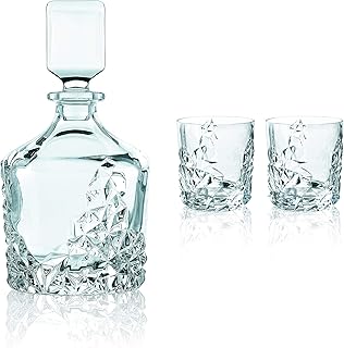 Nachtmann Sculpture Whisky Decanter and Tumblers, 3 Piece Set