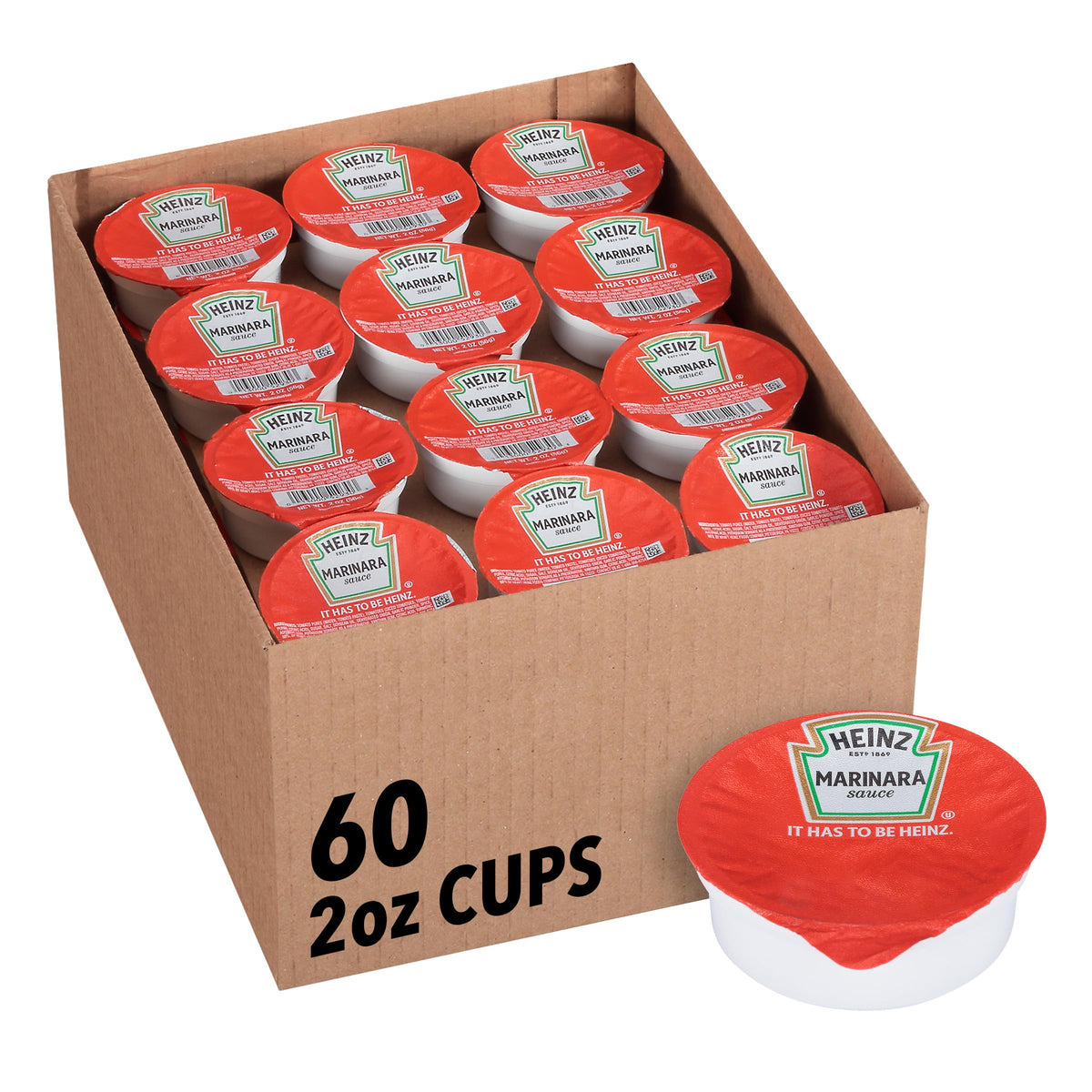 Marinara Sauce Single Serve (60 ct Casepack by HEINZ – 9.5 x 12.5 x 6.563 inches