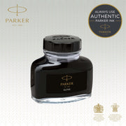 Quink Ink Bottle by Parker – 1.9 fl oz, Glass, Black Ink, Model 1950375