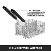 Waring Silver / 8.5 Pound Capacity - 120V / 8.5 Pound Deep Fryer 120V Commercial Deep Fryers