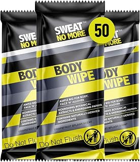 Diamond Wipes Sweat No More Body Wipes, Travel Size Toiletries - 50 Count