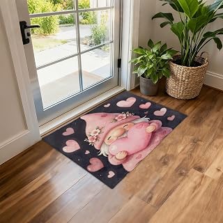 JUNZAN Soft Faux Lambskin Plush Non Slip Rubber Back Floor Rug One Size