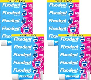 Fixodent Original Secure Denture Adhesive Cream for Full and Partial Denture Wearers, 2.4oz (Pack of 20)