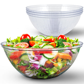 150 oz Clear Plastic Serving Bowls (4 Pack) Disposable Candy Dishes by Stock Your Home – 150 oz, 150.0 fluid_ounces, Plastic, Clear, Pack of 4