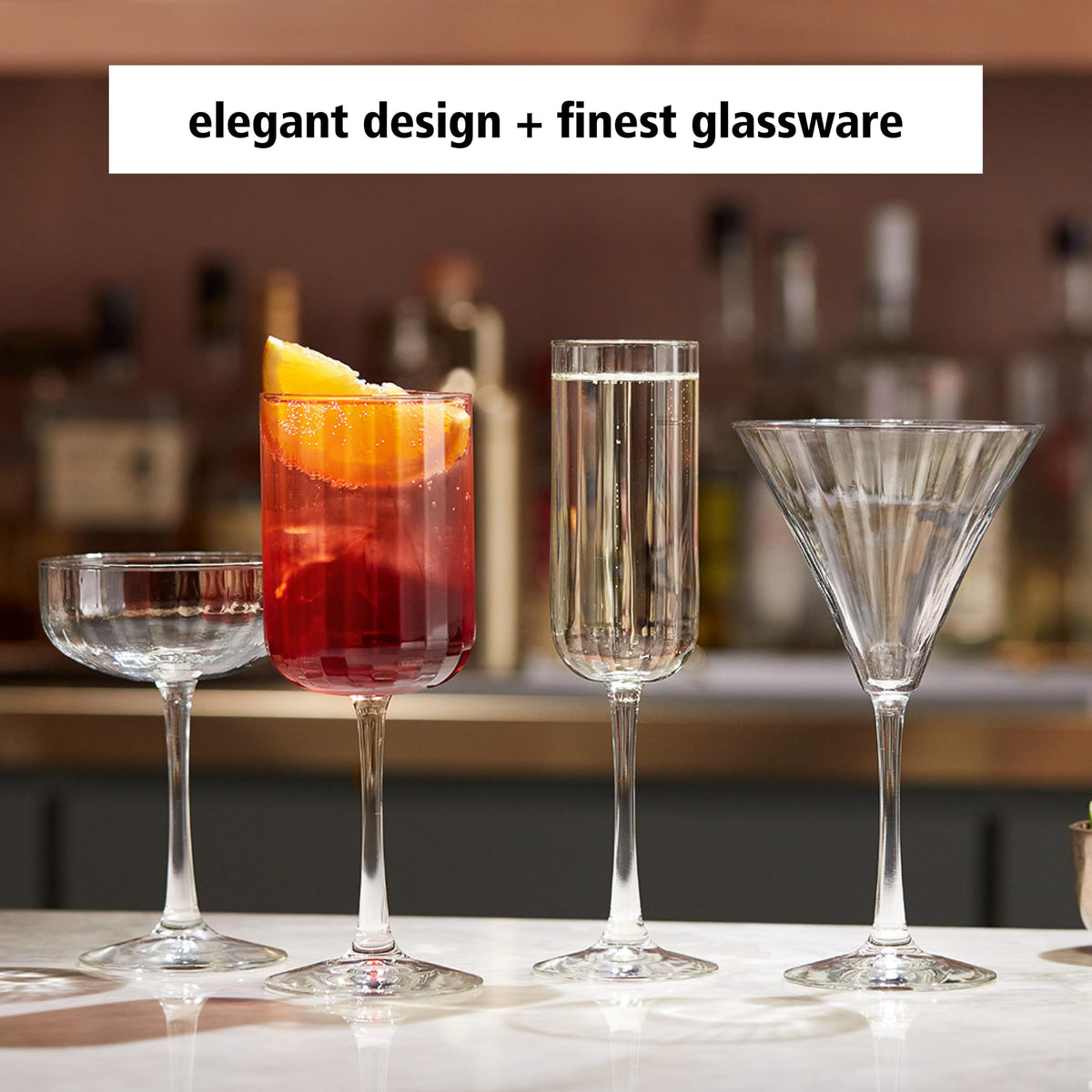 Linear Martini Glass by Libbey – 9.5 Ounces, 281.0 milliliters, Glass, Transparent, Model 70113
