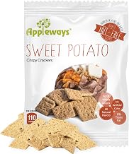 Appleways Sweet Potato Crackers Office Snacks Individually Wrapped, All-Natural Whole Grain Potato Snack Crackers. Made in USA, 108 Count, 1.0 Oz