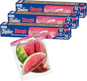 Ziploc 2 Gallon Food Storage Bags, Easy Open and Close, 36 Bags Total