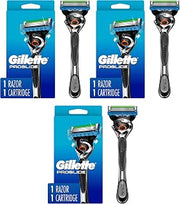 Gillette Fusion Proglide Manual Men's Razor With Flexball Handle Technology With 1 Razor Blade (Pack of 3)