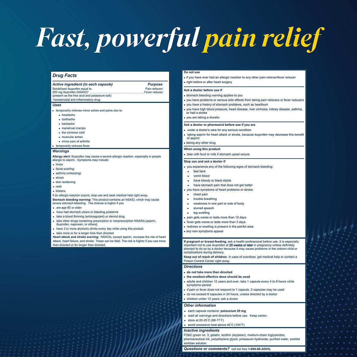 Liqui-Gels Pain Reliever and Fever Reducer by Advil – Model 305730169028
