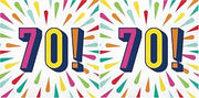Creative Converting Colorful 70th Birthday Burst Luncheon Paper Napkins - 16pcs (Pack of 2)