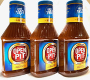 Honey BBQ Sauce (3 Pack) by Open Pit – 18 Fl Oz (Pack of 3), Pack of 3