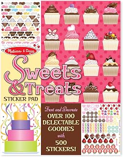 Melissa & Doug Sweets and Treats Sticker Pad - 500 Stickers, 16 Backgrounds