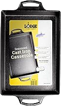 Lodge Pre-Seasoned Cast Iron Casserole Pan, 9 x 13 Inches