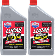 11100 Engine Oil Stop Leak Top Off Additive - 1 Quart (Pack of 2) by Lucas Oil – One Size (Pack of 2), Multi, Pack of 2, Model LUCA11100