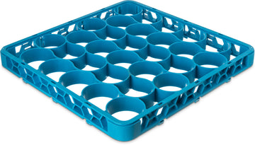 OptiClean NeWave Polypropylene 30-Compartment Short Glass Rack Extender by Carlisle FoodService Products – 30 Compartment, Polypropylene, Blue, Pack of 6, Model REW30S14
