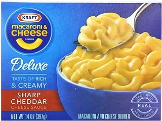 Kraft, Macaroni & Cheese, Deluxe Dinner, Sharp Cheddar, 14oz Box (Pack of 6)