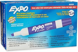 EXPO Low-Odor Dry-Erase Markers, Chisel Point, Purple, Pack Of 12