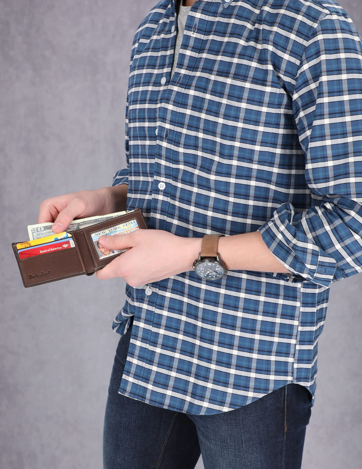 Blix Slimfold Brown One Size by Timberland – One Size, Leather, Brown, Model D10222-01