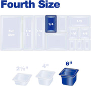 Carlisle FoodService Products Fourth Size 1 pack / Amber / 6" Deep Storage & Transport