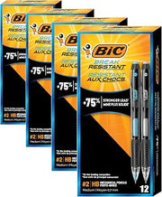 BIC Break-Resistant Mechanical Pencils with Erasers, No. 2 Medium Point (0.7mm), 12-Count Pack, Perfect Teacher Appreciation Gifts (Pack of 4)