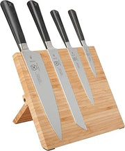 Mercer Culinary Züm 5-Piece Magnetic Board Forged Knife Set, Bamboo