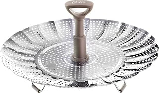 Oster Sangerfield Stainless Steel Expandable Steamer Insert 7 to 10.5 Inches – Adjustable Kitchen Cookware Accessory for Steaming