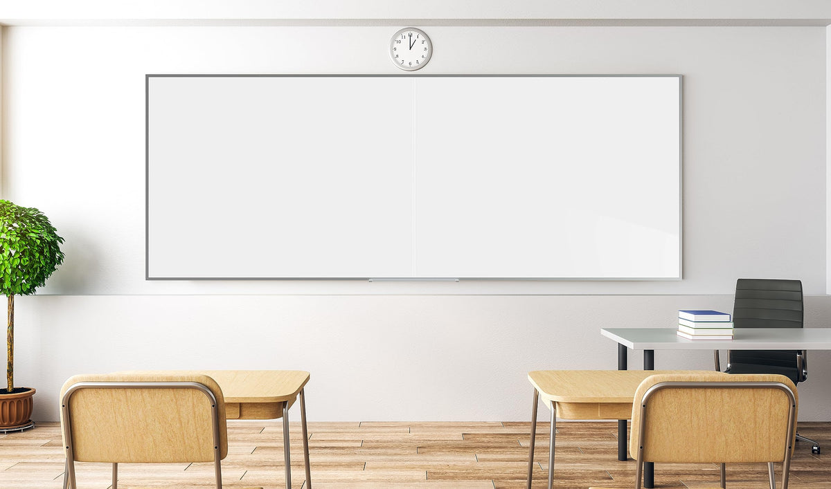 Ghent Satin/ White / 48"W x 120"H / Aluminum Frame Dry Erase Boards