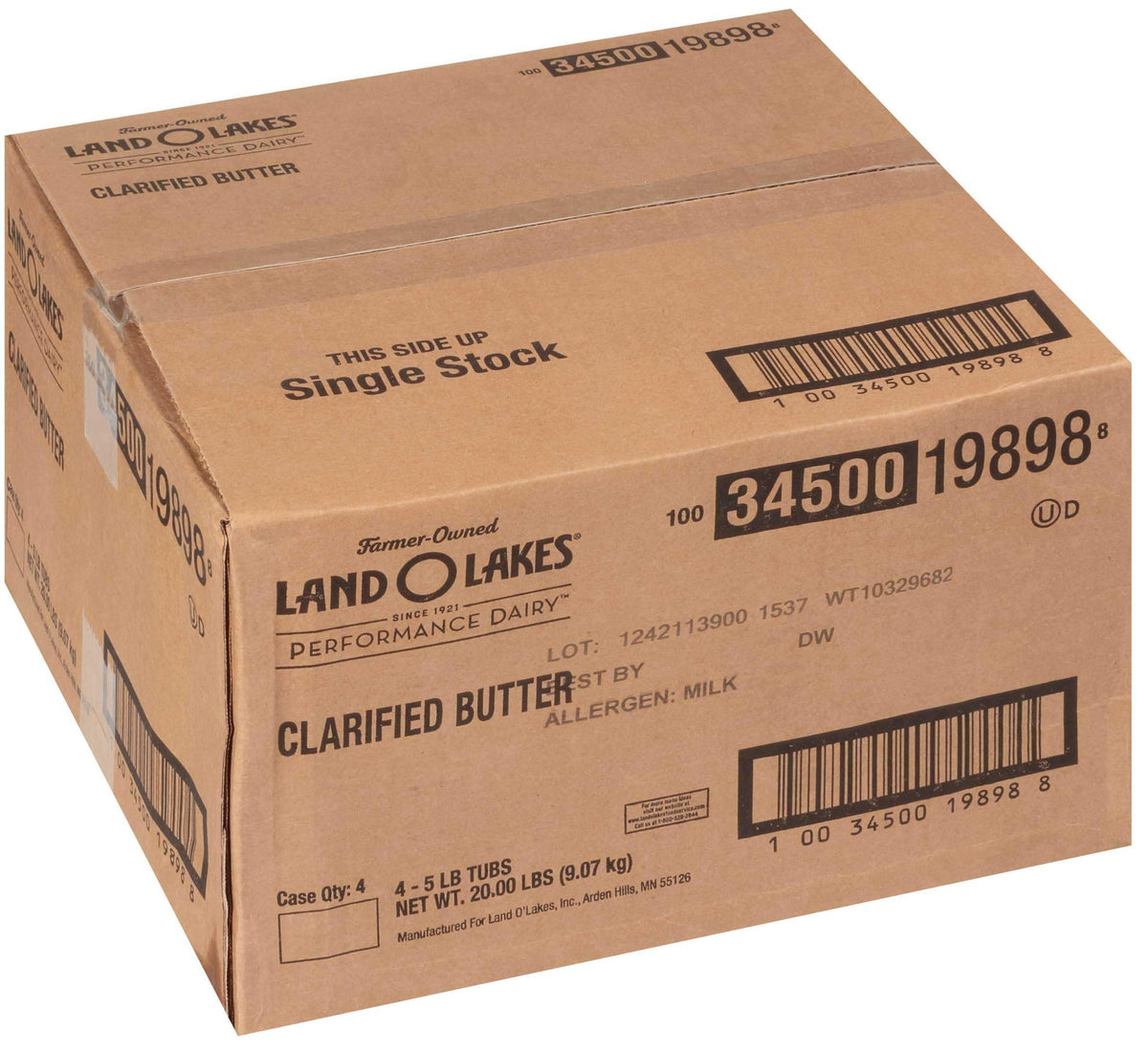 Clarified Butter by Land O Lakes – 12.9 inches (W) x 12.9 inches (L) x 7.9 inches (H), Pack of 4