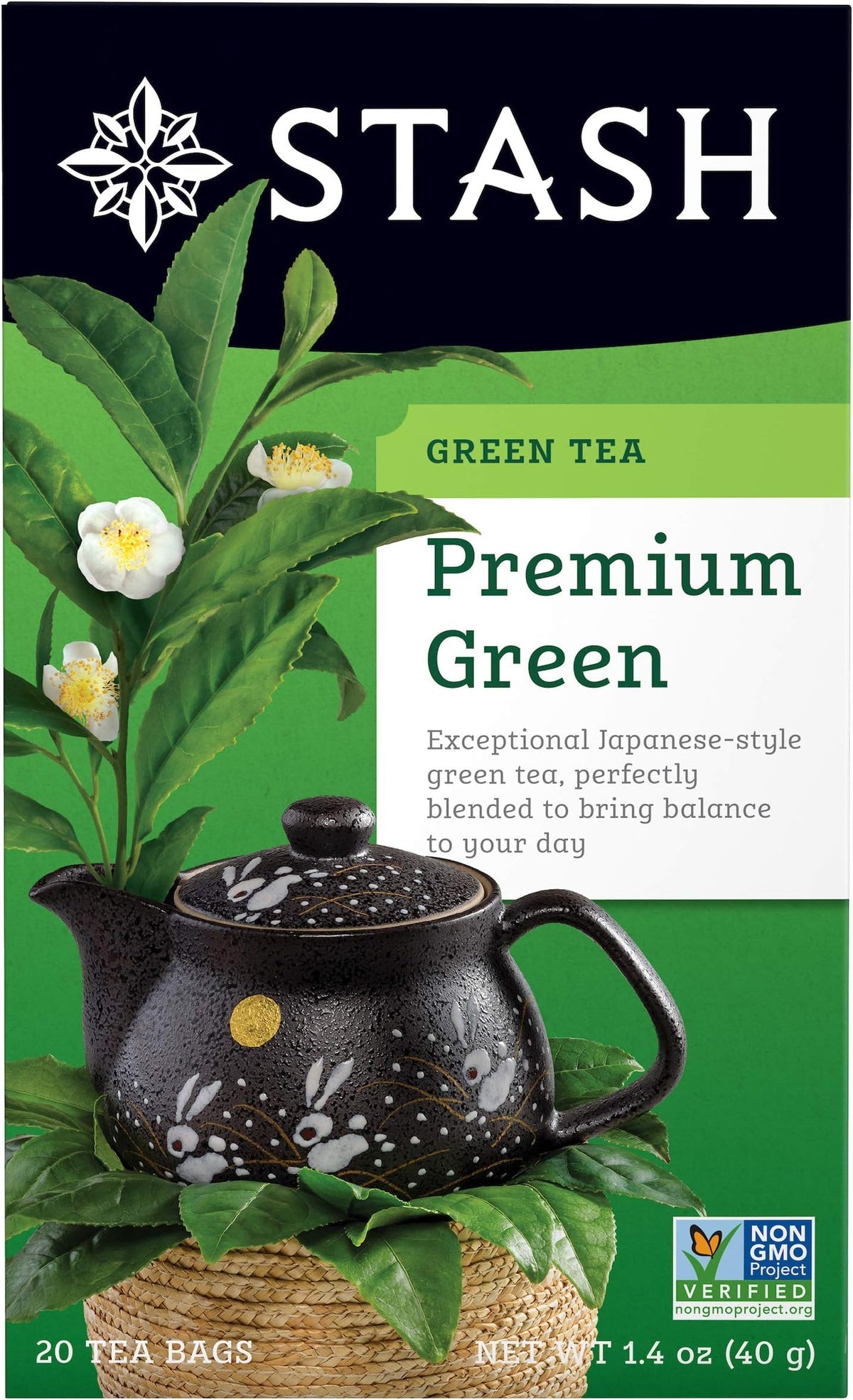 Premium Green Tea by Stash – 20 Count (Pack of 6), Model 077652082296