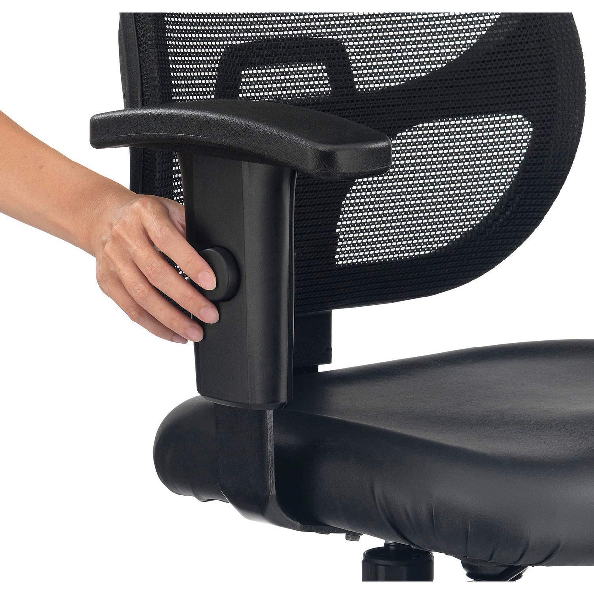 Interion Height Adjustable Vinyl Seat Drafting Stool with by Global Industrial – Alloy Steel, Black, Model A2813TMIVX+22A4