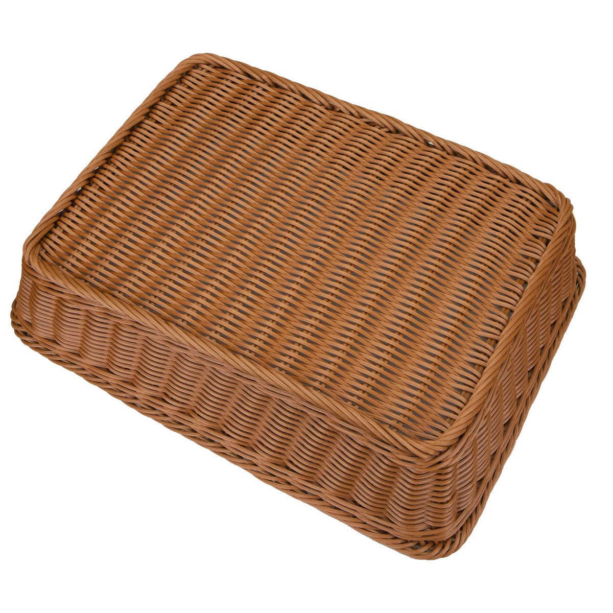 Yarlung Woven Serving Basket, Polypropylene Rectangular Tray, Brown 2 Pack