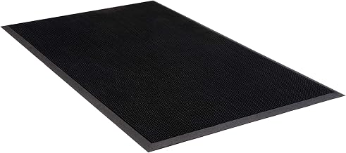 Apache Mills Trooper Outdoor Entryway Rubberized Doormat for Heavy Traffic Use, Black, 24" x 32"