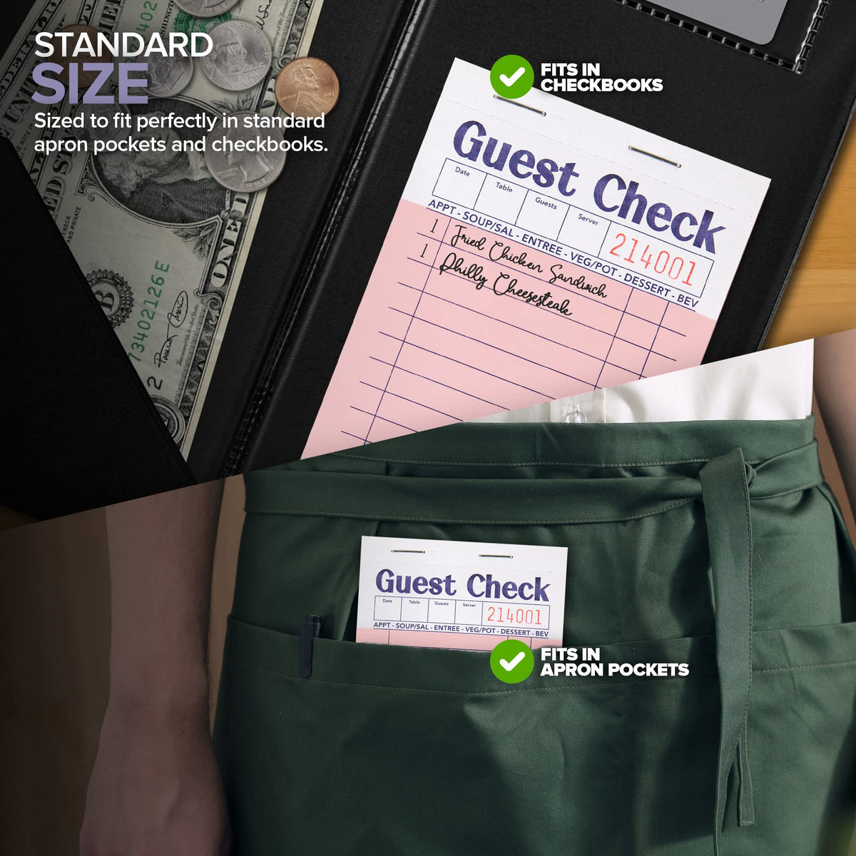 Stock Your Home 40 Pack / Green / 40 Guest Checks