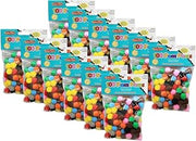 CLI Charles Leonard 1/2-inch Pom-Poms, Assorted Colors, 100/Pack, 12 Packs (CHL69100-12)