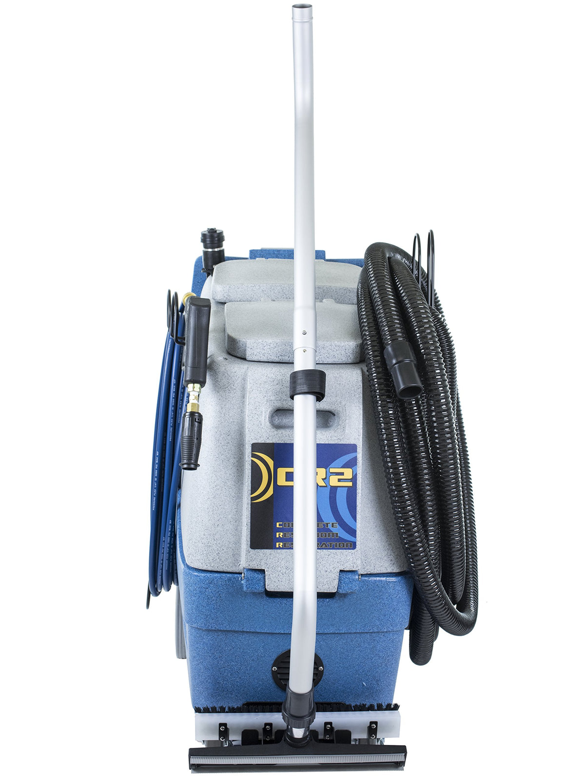 CR2 Touch-Free Restroom Cleaning System by EDIC – 42"L x 22"W x 39"H, 17.0 gallons, Polyethylene, Blue/Gray, Model 2700RC
