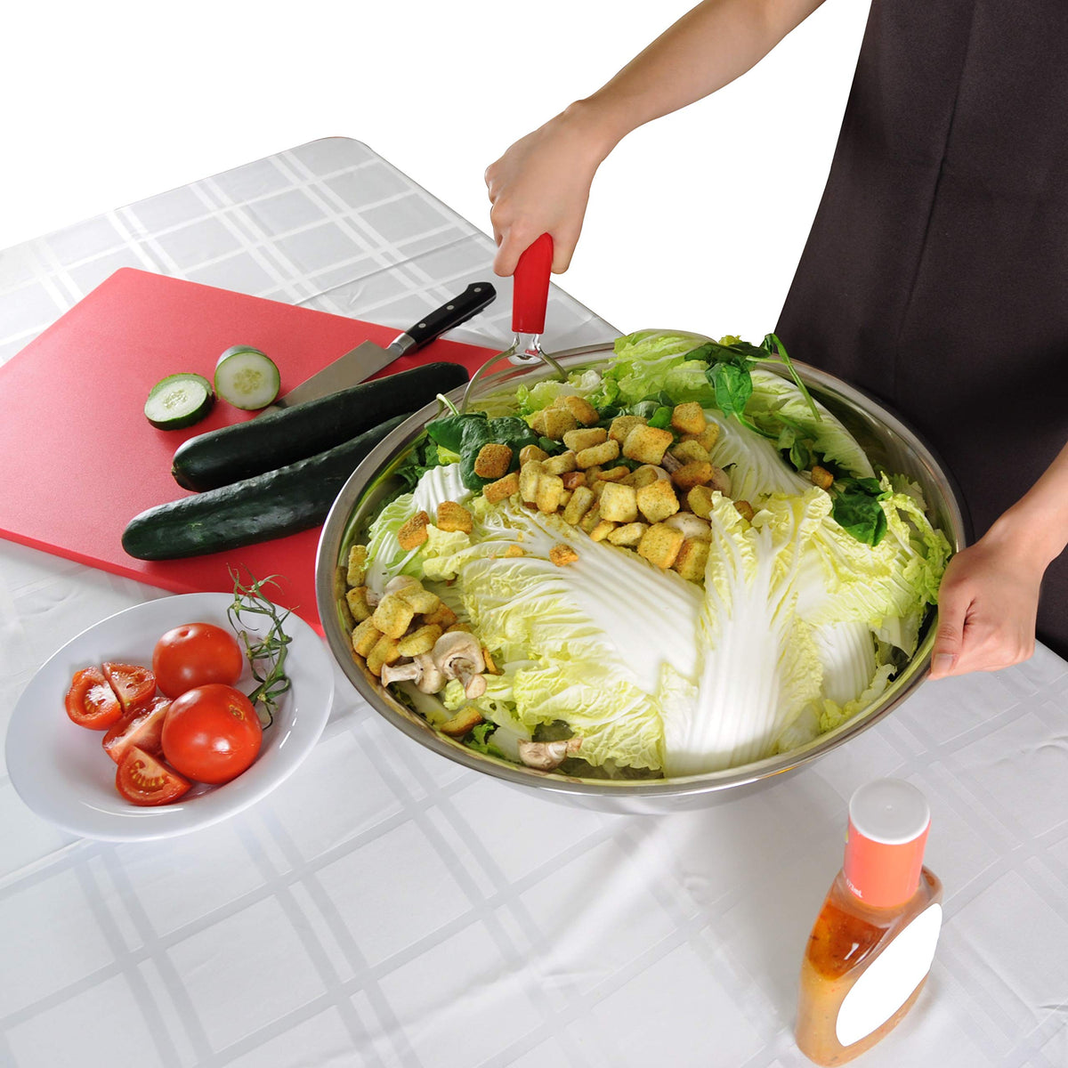 Mixing Bowl by Thunder Group – Medium, 20.0 quarts, Stainless Steel, Metallic, Model SLMB009
