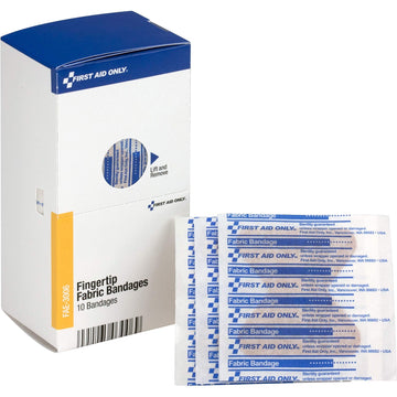 Fingertip Fabric Bandages by First Aid Only – 1 Count (Pack of 10), Bamboo, Fae-3006, Model FAE3006