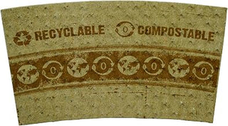 World Centric 100% PCW Compostable Paper Sleeve - 8-Ounce, 1000 pk