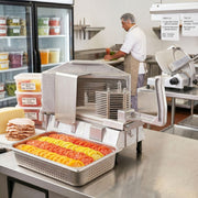 1/4" Tomato Slicer by Global Solutions – 7 1/4" W x 15 1/4" D x 8 1/4" H, Aluminum, Silver, Model GS4100-B