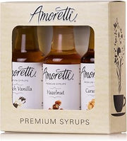 Amoretti Premium Classic Syrups 50ml 3 Pack (French Vanilla, Caramel, Hazelnut), 1.69 Fl Oz (Pack of 3)