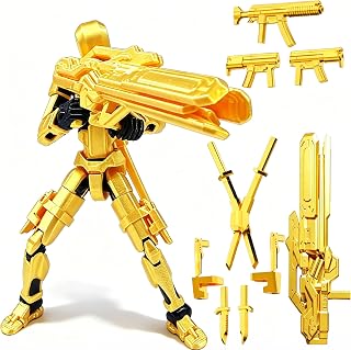 Yewmow Titan 13 Action Figure Set, Dummy Robot 13 Action Figure for Filming | 3D Printed Multi-Jointed Action Figure, Assembly Completed, with 10 Types of Weapons for Dynamic Posing by Kids and Adults