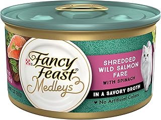 Purina Fancy Feast Medleys Wild Salmon Fare Cat Food (24) 3 oz Cans