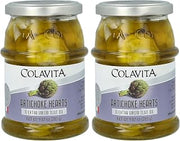 COLAVITA Marinated Vegetables - Artichoke Hearts in EVOO, 9.87oz Jar (Pack of 2)