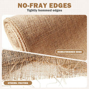 Topdiaos Burlap Table Runner, 12 x 10 Yard Roll, Brown