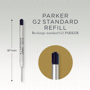 Quinkflow Ballpoint Pen Ink Refill by Parker – 1 Count, Black, Model 1950369