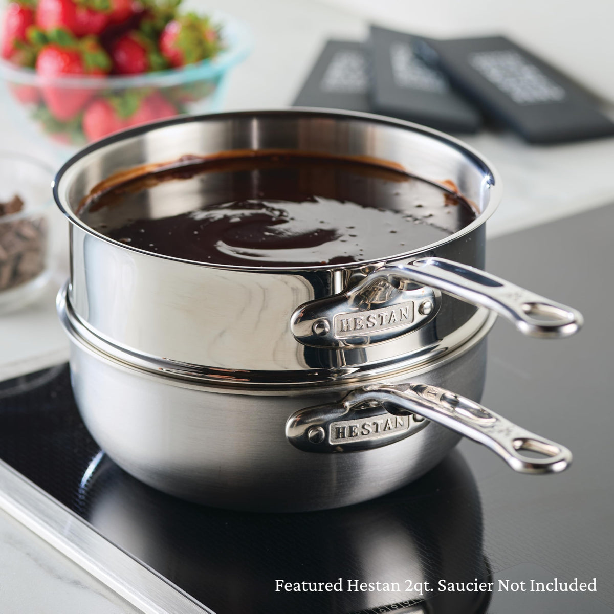 Provisions - Stainless Steel Double Boiler Insert by Hestan – 3 Quarts, Stainless Steel, Multicolor, Model 71052