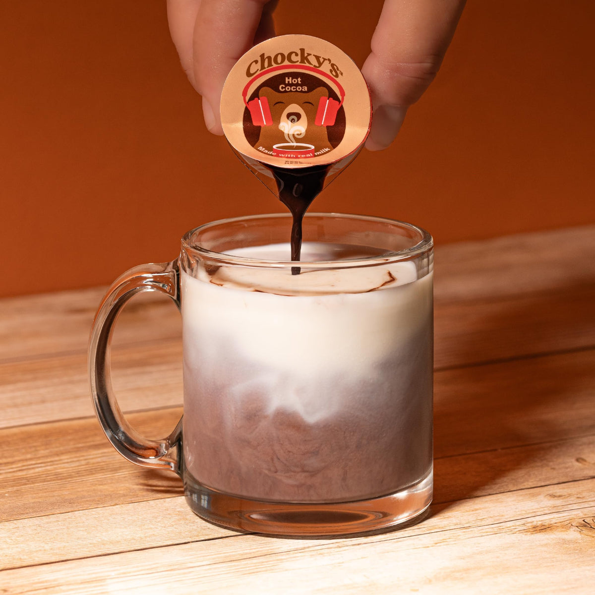 Chocky’s by Single-Serve Hot Chocolate Pods - Peel and Pour Liquid Concentrate - Hot Chocolate - 48 Count by Java House – Commercial Grade