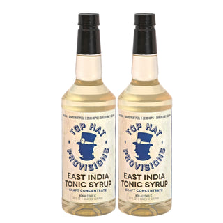 Top Hat East India Tonic Syrup - 5x Natural Quinine Tonic Water Drink Concentrate - Just Add Club Soda - 2 Pack of 32oz Bottles by Top Hat Provisions – 32 Fl Oz (Pack of 2)