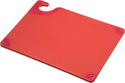 San Jamar Saf-T-Grip Plastic Cutting Board with Safety Hook, 9" x 12" x 0.375", Red